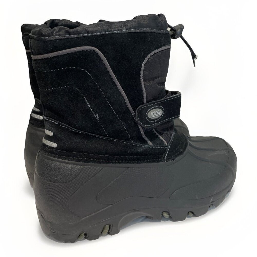 Totes Boys Waterproof Winter Boots Size 5 Black TATE Insulated Snow Outdoors